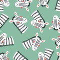 Cute zebra seamless pattern Royalty Free Stock Photo