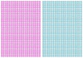 Hand Drawn Seamless Vector Pattern With Pastel Blue And Light Pink Grid. Royalty Free Stock Photo