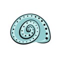 Hand drawn seashell. Vector art illustration. Sketch and doodle graphic collrction