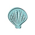 Hand drawn seashell. Vector art illustration. Sketch and doodle graphic collrction