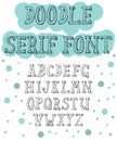 Hand drawn serif font for different designs