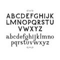 Hand drawn serif font.