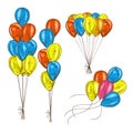 Hand drawn set of balloons.