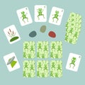 Hand drawn set of board game elements for kids Royalty Free Stock Photo
