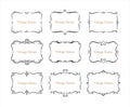 Hand drawn set of decorative frames, borders, calligraphic design elements collection. vintage vector illustration Royalty Free Stock Photo