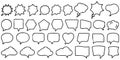 Hand drawn set of speech bubbles. Doodle set element. Vector illustration Royalty Free Stock Photo