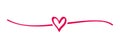 Hand drawn shape heart with cute line Royalty Free Stock Photo