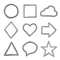 Hand drawn shapes Royalty Free Stock Photo