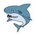 Hand drawn shark cartoon vector Royalty Free Stock Photo