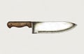 Hand drawn sharp cooking knife