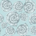 Shell vector seamless pattern