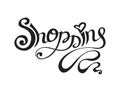 Hand drawn shopping lettering