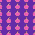 Hand Drawn Simple Seamless Pattern with Apples-04