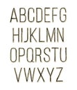 Hand drawn sketch alphabet. Vector illustration Royalty Free Stock Photo