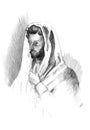 Hand drawn sketch of Apostle Paul portrait