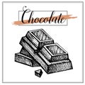 Hand drawn sketch of chocolate.