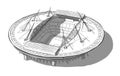 Sketch of the new stadium in Saint-Petersburg.