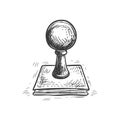 AI-Generated Globe Stamp on Books