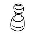 Hand-drawn sketch set of Chess pieces on a white background. Chess. Check mate. King, Queen, Bishop, Knight, Rook, Pawn Royalty Free Stock Photo