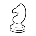 Hand-drawn sketch set of Chess pieces on a white background. Chess. Check mate. King, Queen, Bishop, Knight, Rook, Pawn Royalty Free Stock Photo