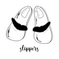 Soft cozy slippers for indoor wearing