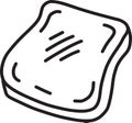 Hand Drawn sliced bread illustration Royalty Free Stock Photo