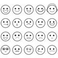 Hand Drawn Smiley Faces Emoji Icons