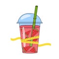 Hand-drawn smoothies and skales. The concept of weight loss Royalty Free Stock Photo