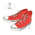 Hand drawn sneakers