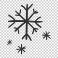 Hand drawn snowflake vector icon. Snow flake sketch doodle illus Royalty Free Stock Photo