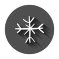 Hand drawn snowflake vector icon. Snow flake sketch doodle illus Royalty Free Stock Photo