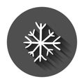 Hand drawn snowflake vector icon. Snow flake sketch doodle illus Royalty Free Stock Photo