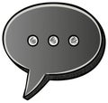 Hand drawn speech bubble with ellipsis icon for chat message or conversation Royalty Free Stock Photo