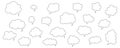 Hand drawn speech bubbles chat set. Vector stock illustration isolated on white background for design template web site Royalty Free Stock Photo