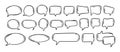 Hand-Drawn Speech Bubbles Collection Royalty Free Stock Photo