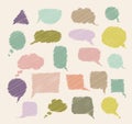 Hand drawn speech bubbles Royalty Free Stock Photo