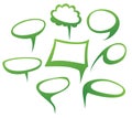 Hand-drawn speech bubbles vector Royalty Free Stock Photo