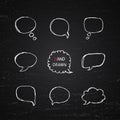 Hand Drawn speech bubbles Royalty Free Stock Photo