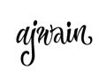 Hand drawn spice label - ajwain.