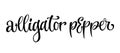 Hand drawn spice label - alligator pepper.