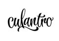 Hand drawn spice label - Culantro.