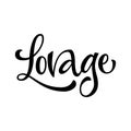 Hand drawn spice label -Lovage.