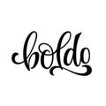 Hand drawn spice lettering - Boldo.