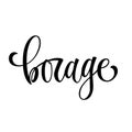 Hand drawn spice lettering - Borage.