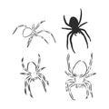 Hand Drawn Spider Illustration - Vector Design Element For Halloween And Other Compositions. spider, vector sketch Royalty Free Stock Photo