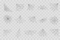 Hand drawn spider web or Halloween cobweb. Royalty Free Stock Photo