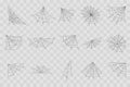Hand drawn spider web or Halloween cobweb. Royalty Free Stock Photo