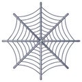 Hand Drawn Spider Web Illustration, Outline Vector Spiderweb Image Royalty Free Stock Photo