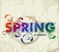 Hand drawn spring lettering