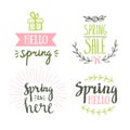 Hand Drawn spring lettering. Easter Holidays lettering for invitation, sale, greeting card, prints and posters.